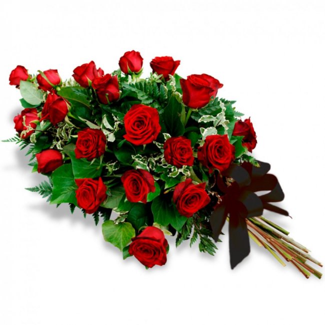 Букет цветов "Траурные красные розы"