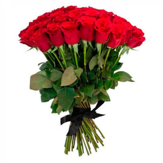 Букет цветов "Траурный букет из красных роз"